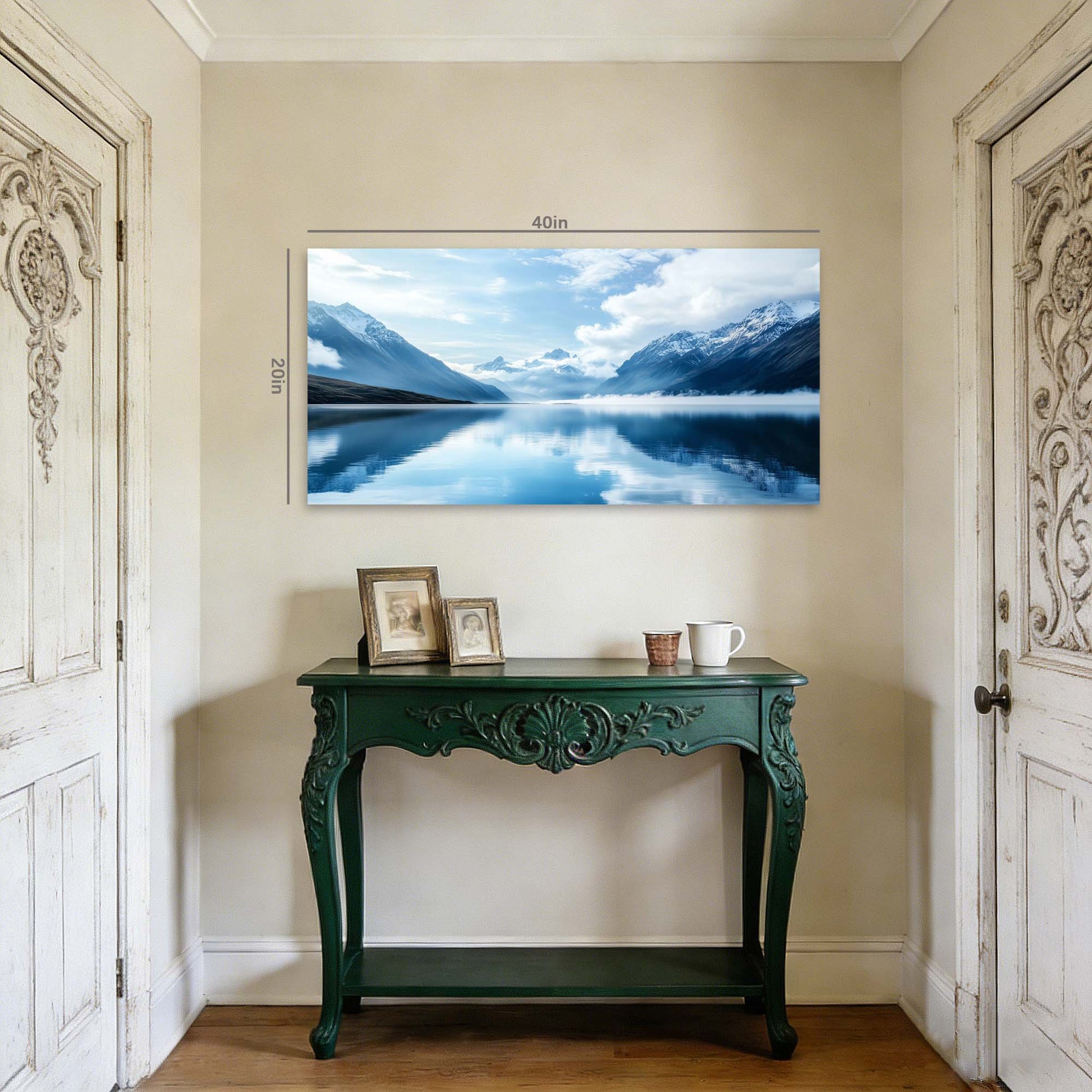 Blue Nature Wall Art for Living Room Canvas Painting Prints Art Deco Artwork Office Bedroom Decor