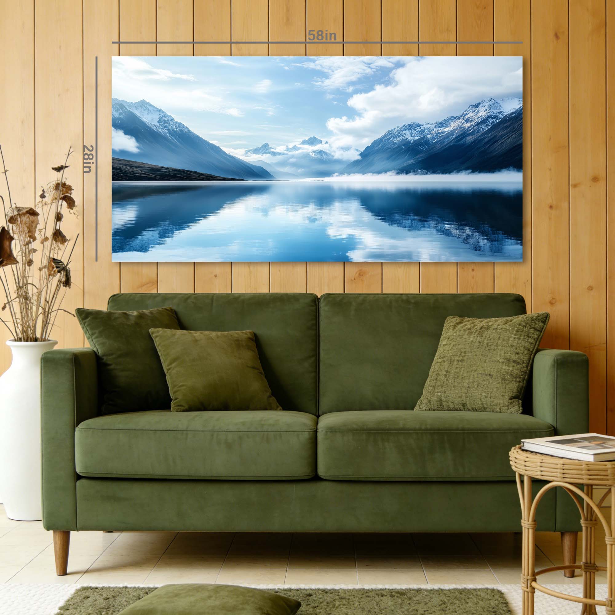 Blue Nature Wall Art for Living Room Canvas Painting Prints Art Deco Artwork Office Bedroom Decor