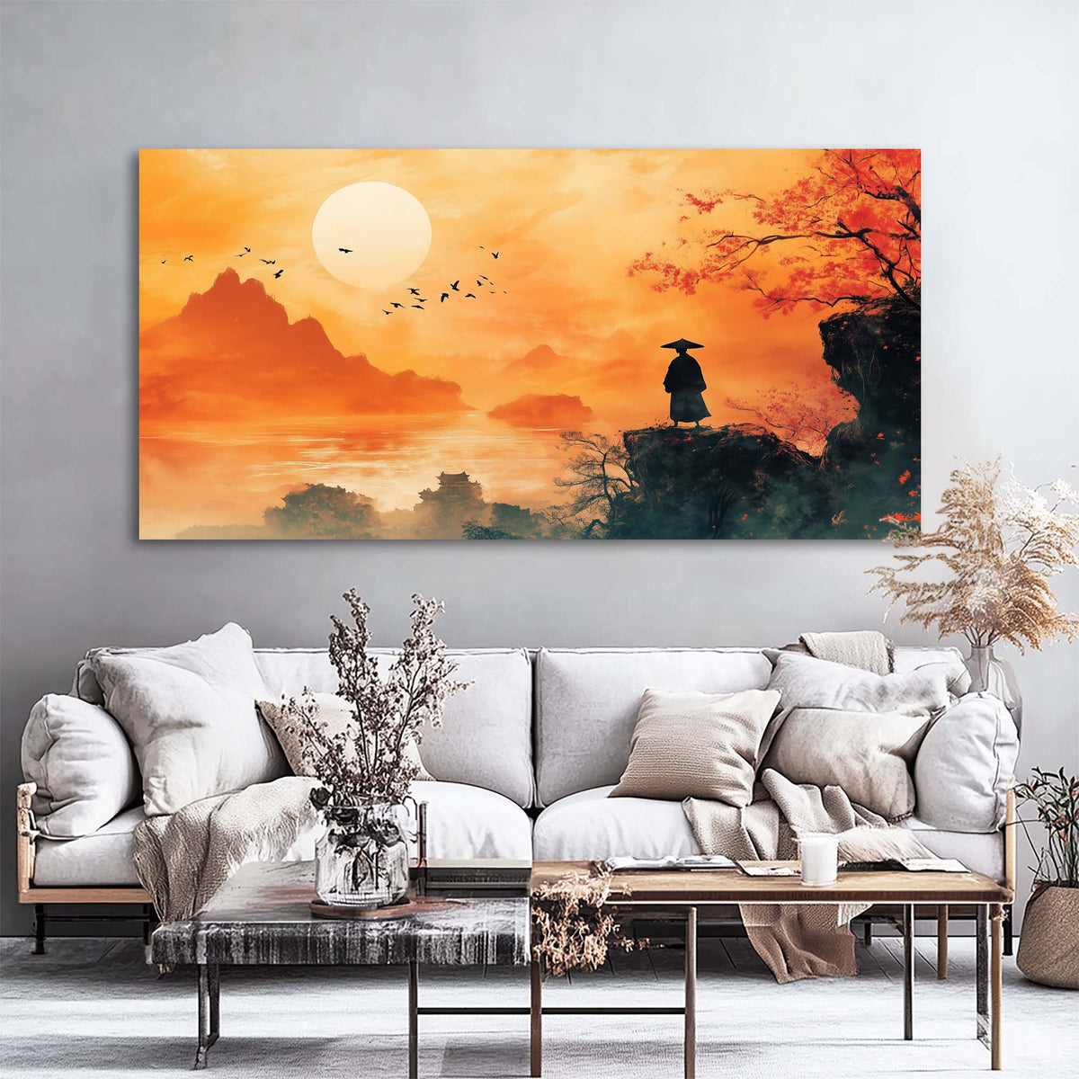 White Traditional Birds Canvas Wall Art for Living Room Prints Artwork Bedroom Office Decor