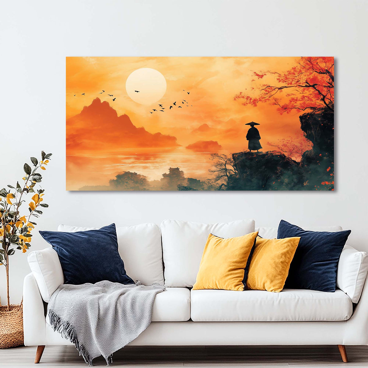 White Traditional Birds Canvas Wall Art for Living Room Prints Artwork Bedroom Office Decor