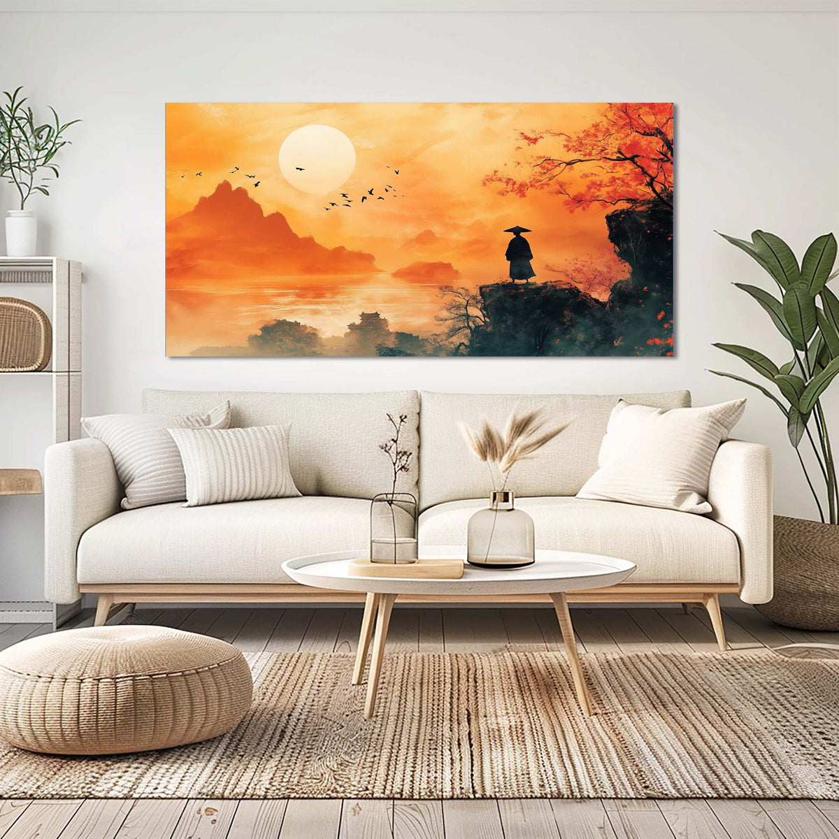 White Traditional Birds Canvas Wall Art for Living Room Prints Artwork Bedroom Office Decor