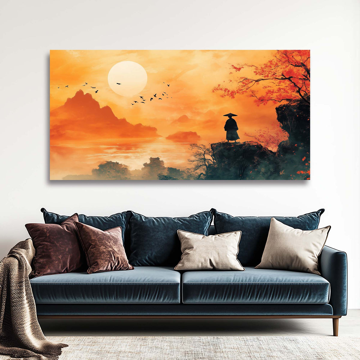 White Traditional Birds Canvas Wall Art for Living Room Prints Artwork Bedroom Office Decor