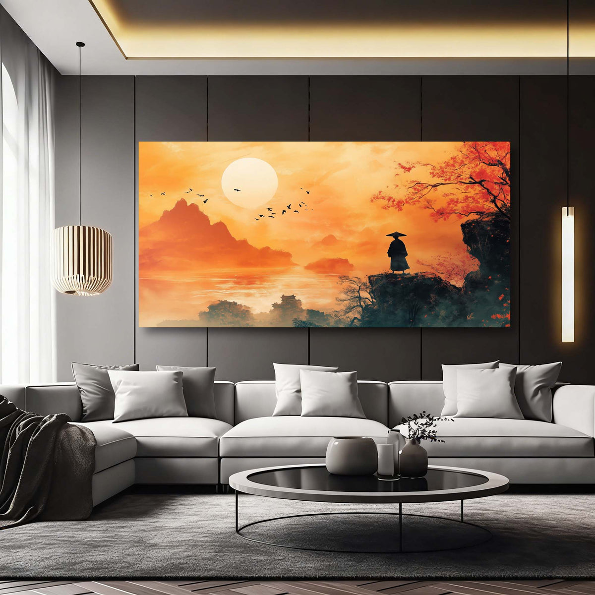 White Traditional Birds Canvas Wall Art for Living Room Prints Artwork Bedroom Office Decor