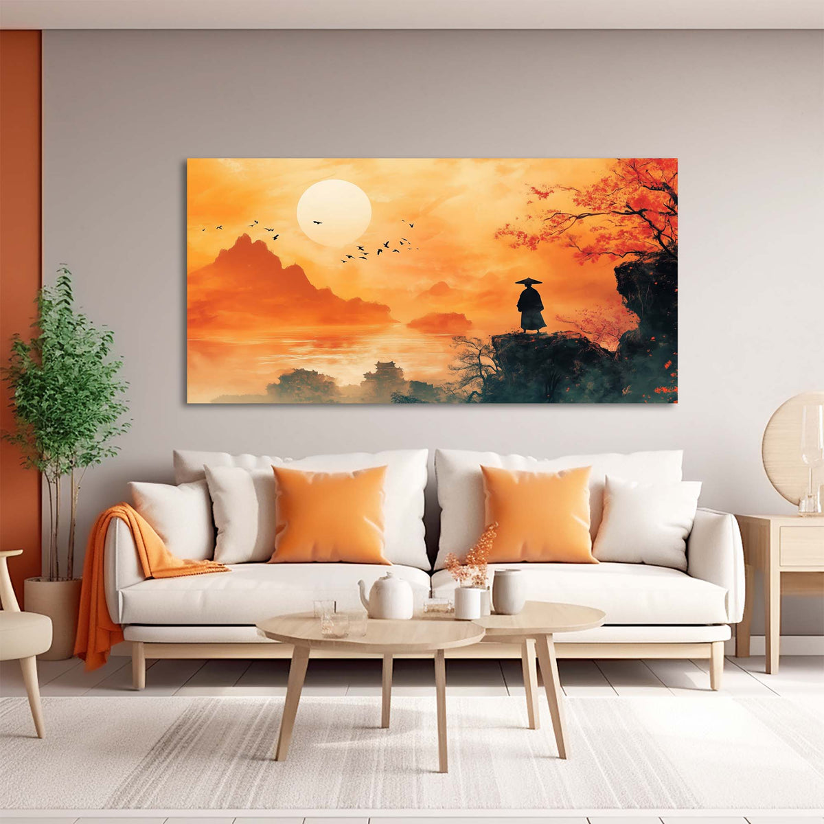 White Traditional Birds Canvas Wall Art for Living Room Prints Artwork Bedroom Office Decor