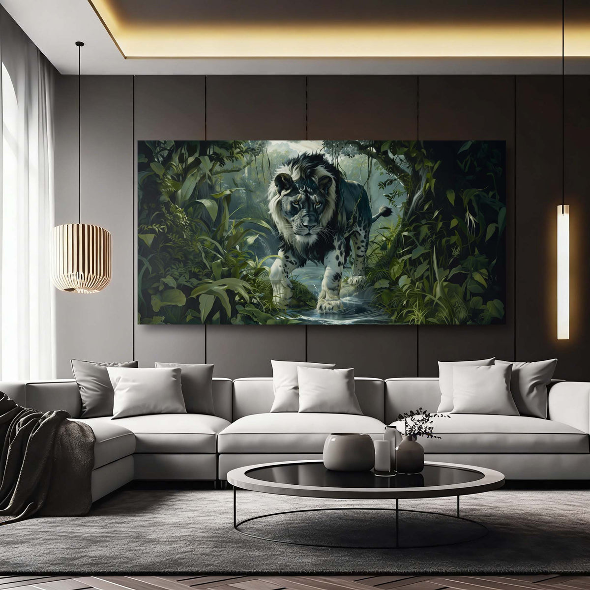 Black Mysterious Nature Wall Art for Living Room Canvas Painting Prints Artwork Family Bedroom Office Decor