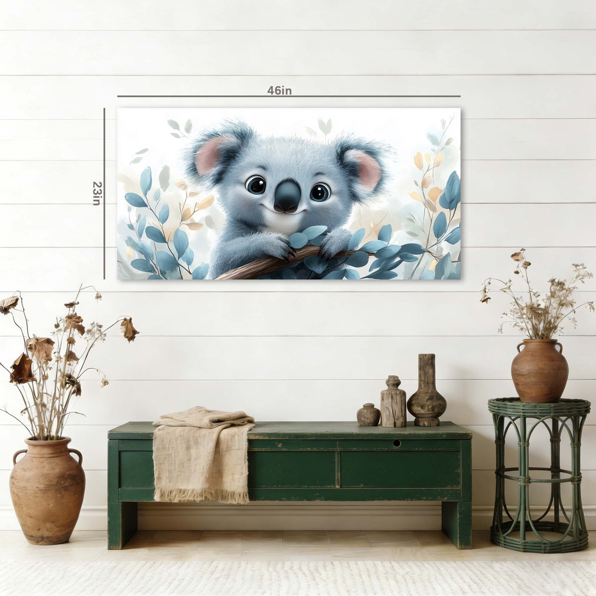 Green Wildlife Nature Wall Art Canvas Painting Prints Artwor Office Bedroom Living Room Decor