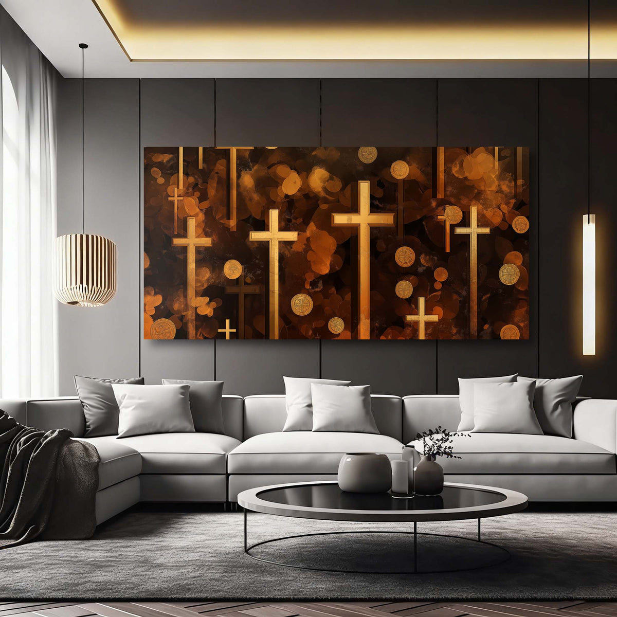 Red Mysterious Horror Wall Art Art Deco Painting Prints Canvas Artwork Living Room Family Bedroom Office Decor