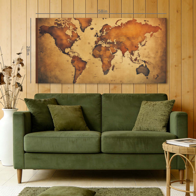 Brown Retro Nature Canvas Wall Art for Living Room Prints Artwork Bedroom Office Decor