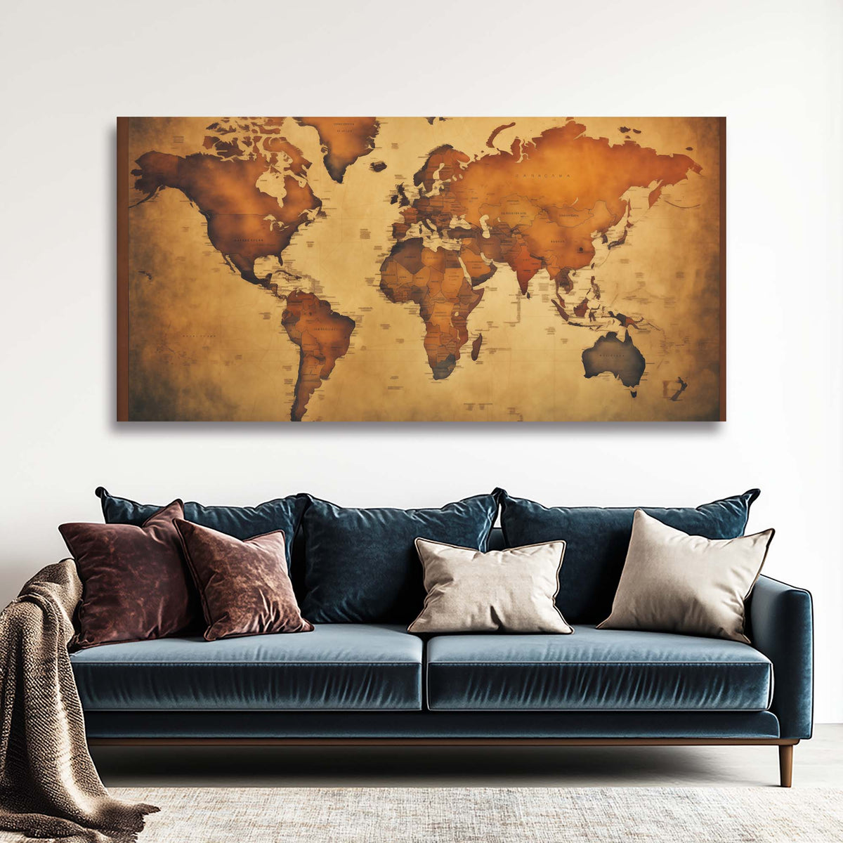 Brown Retro Nature Canvas Wall Art for Living Room Prints Artwork Bedroom Office Decor