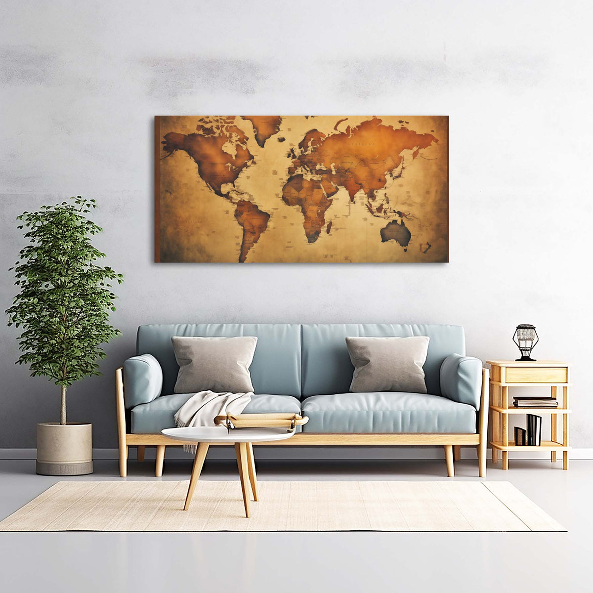 Brown Retro Nature Canvas Wall Art for Living Room Prints Artwork Bedroom Office Decor