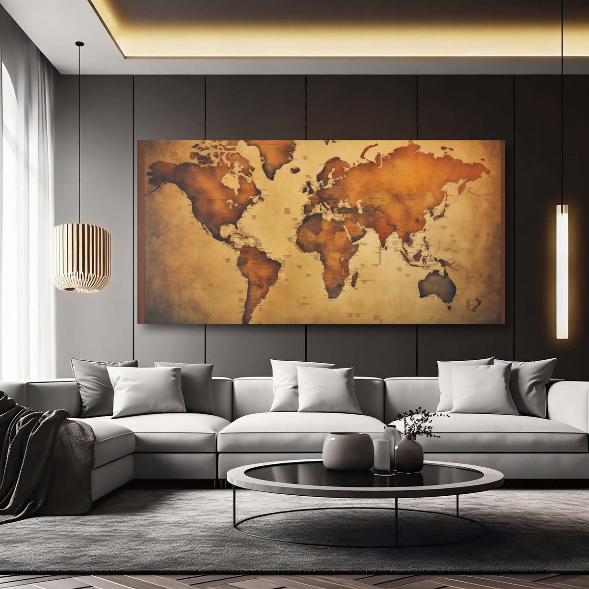 Brown Retro Nature Canvas Wall Art for Living Room Prints Artwork Bedroom Office Decor