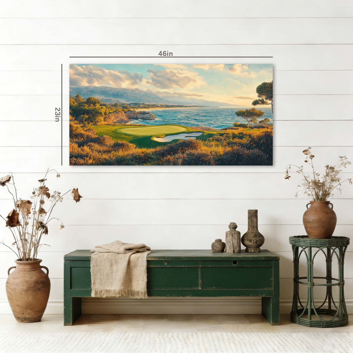 Brown Coastal Nature Wall Art for Living Room Canvas Painting Prints Artwork Family Bedroom Office Decor