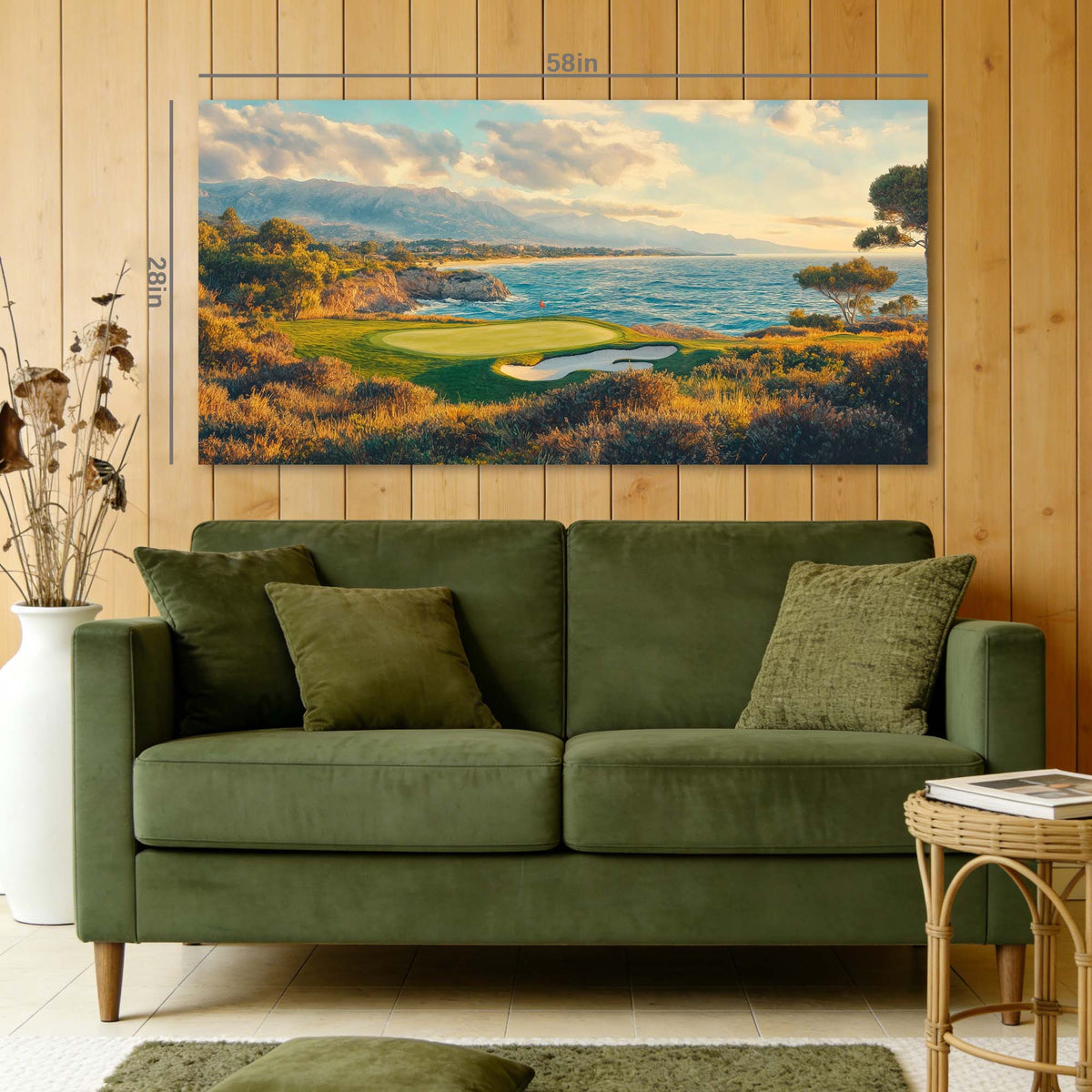 Brown Coastal Nature Wall Art for Living Room Canvas Painting Prints Artwork Family Bedroom Office Decor