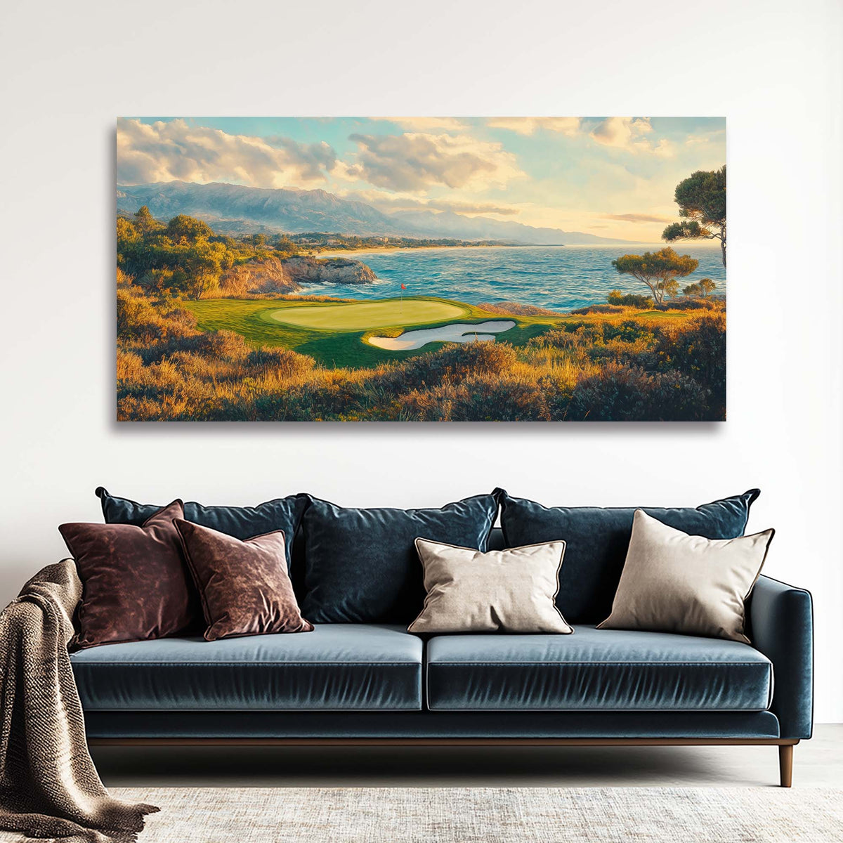 Brown Coastal Nature Wall Art for Living Room Canvas Painting Prints Artwork Family Bedroom Office Decor