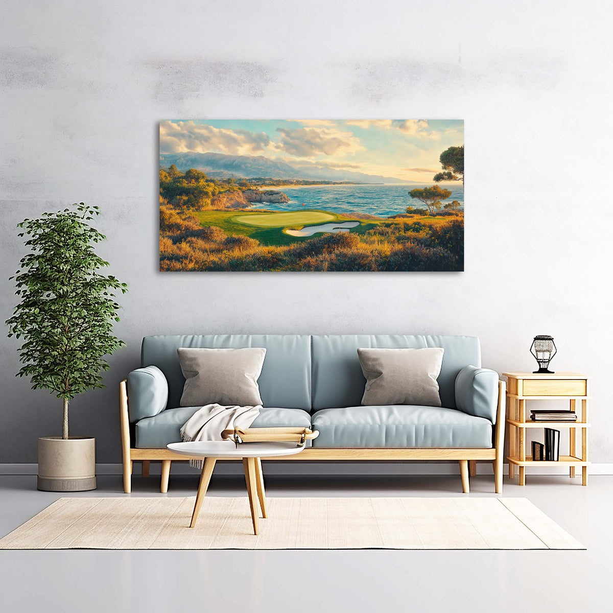 Brown Coastal Nature Wall Art for Living Room Canvas Painting Prints Artwork Family Bedroom Office Decor