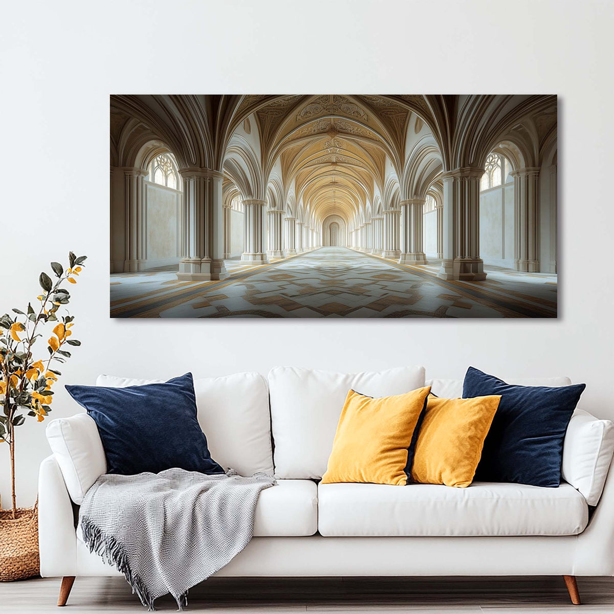 Gray Mysterious Horror Canvas Wall Art for Living Room Prints Artwork Bedroom Office Decor