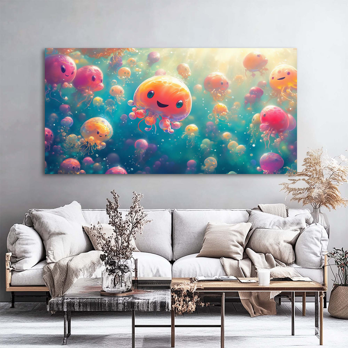 Pink Wildlife Nature Canvas Wall Art for Living Room Prints Artwork Bedroom Office Decor
