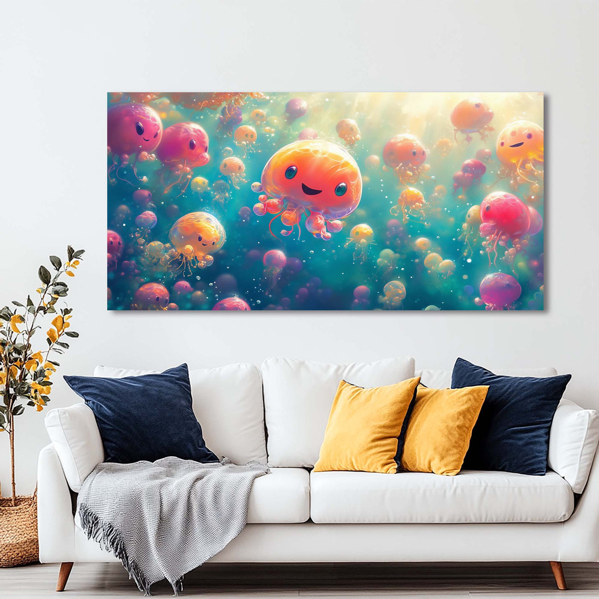 Pink Wildlife Nature Canvas Wall Art for Living Room Prints Artwork Bedroom Office Decor