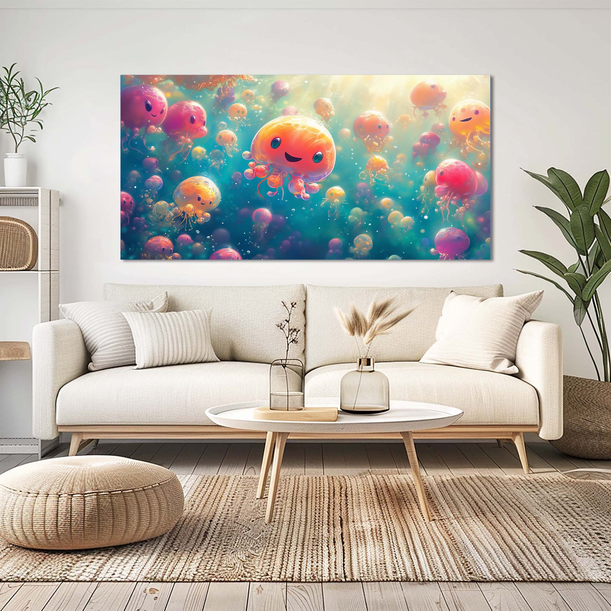 Pink Wildlife Nature Canvas Wall Art for Living Room Prints Artwork Bedroom Office Decor