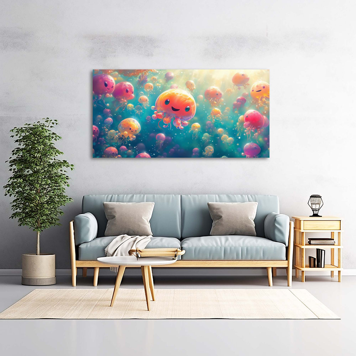Pink Wildlife Nature Canvas Wall Art for Living Room Prints Artwork Bedroom Office Decor