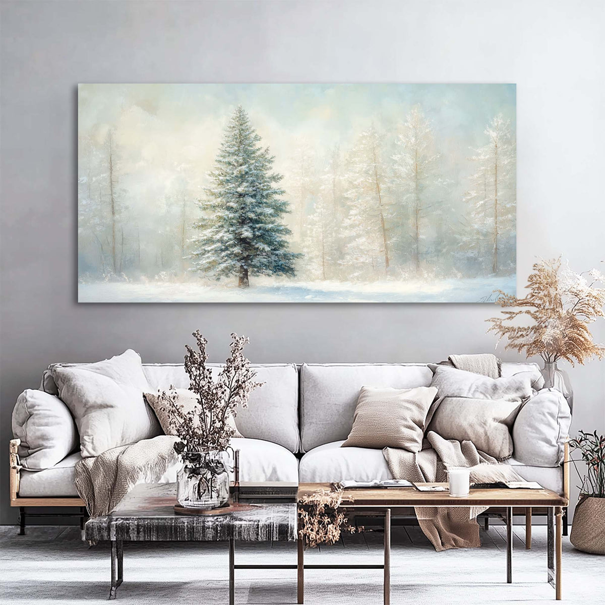 Blue Mysterious Nature Wall Art Canvas Painting Prints Artwor Office Bedroom Living Room Decor