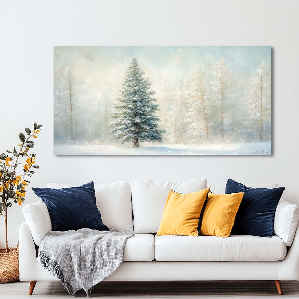 Blue Mysterious Nature Wall Art Canvas Painting Prints Artwor Office Bedroom Living Room Decor