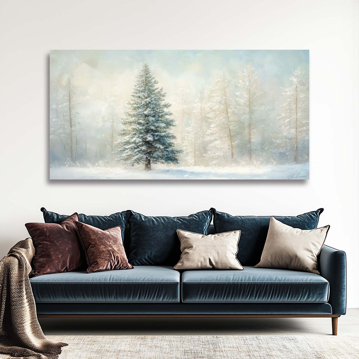 Blue Mysterious Nature Wall Art Canvas Painting Prints Artwor Office Bedroom Living Room Decor