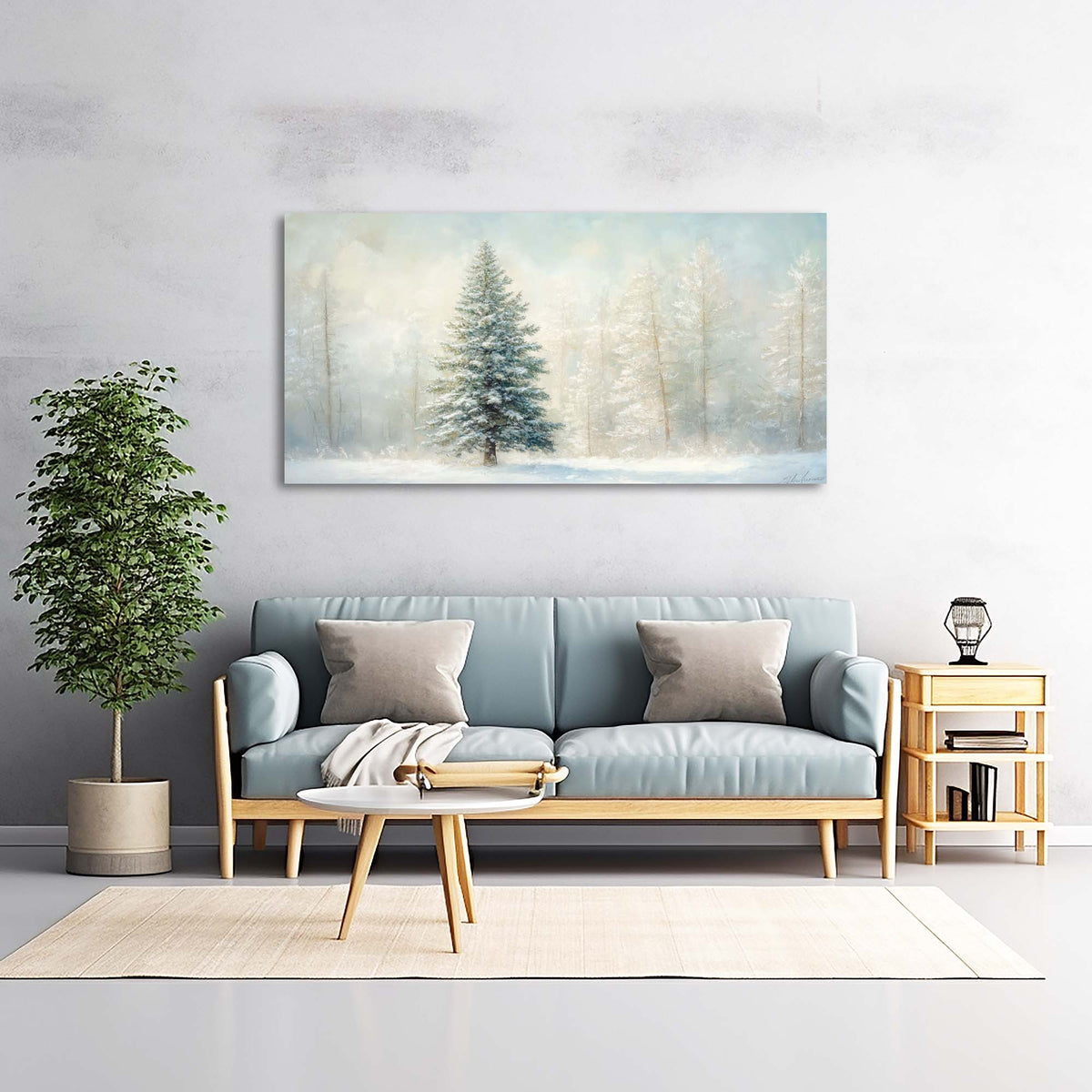 Blue Mysterious Nature Wall Art Canvas Painting Prints Artwor Office Bedroom Living Room Decor