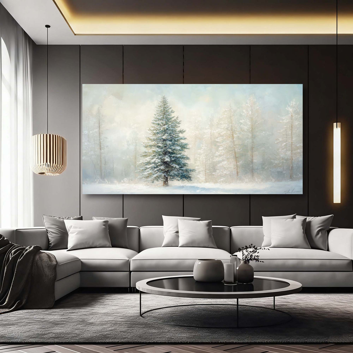 Blue Mysterious Nature Wall Art Canvas Painting Prints Artwor Office Bedroom Living Room Decor