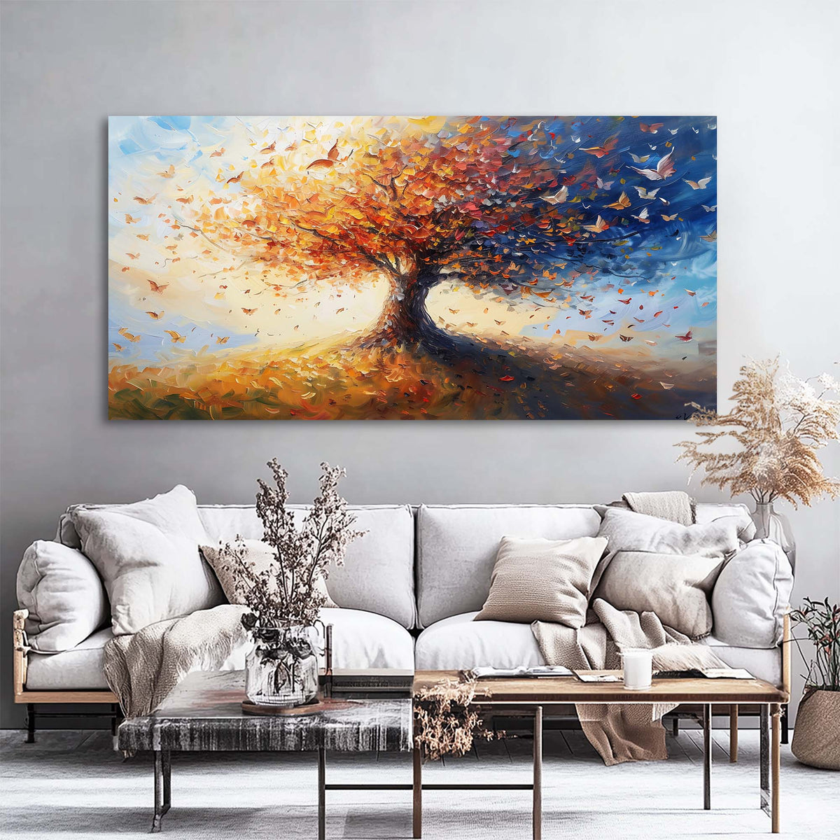 Yellow Wildlife Birds Wall Art for Living Room Canvas Painting Prints Artwork Family Bedroom Office Decor