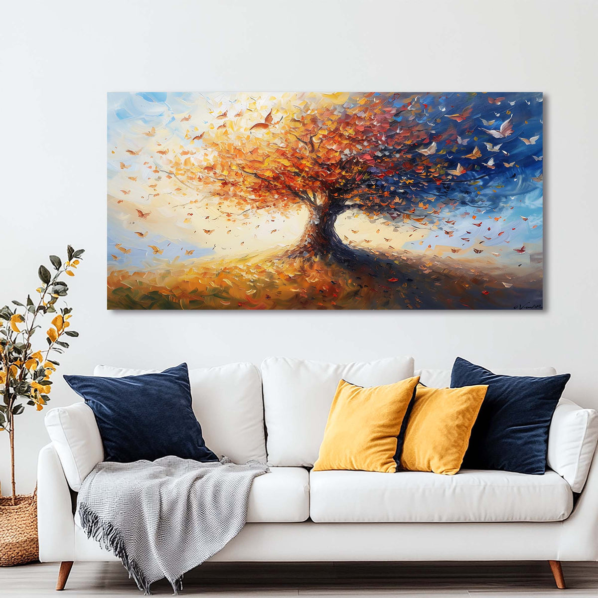 Yellow Wildlife Birds Wall Art for Living Room Canvas Painting Prints Artwork Family Bedroom Office Decor