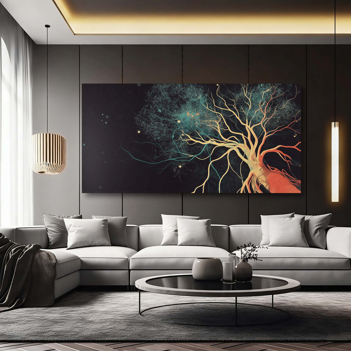 Black Mysterious Horror Wall Art Canvas Painting Prints Artwor Office Bedroom Living Room Decor