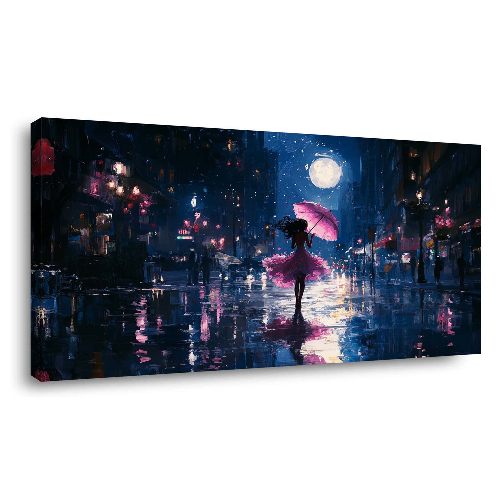 Pink Urban Maps Wall Art for Living Room Canvas Painting Prints Artwork Family Bedroom Office Decor
