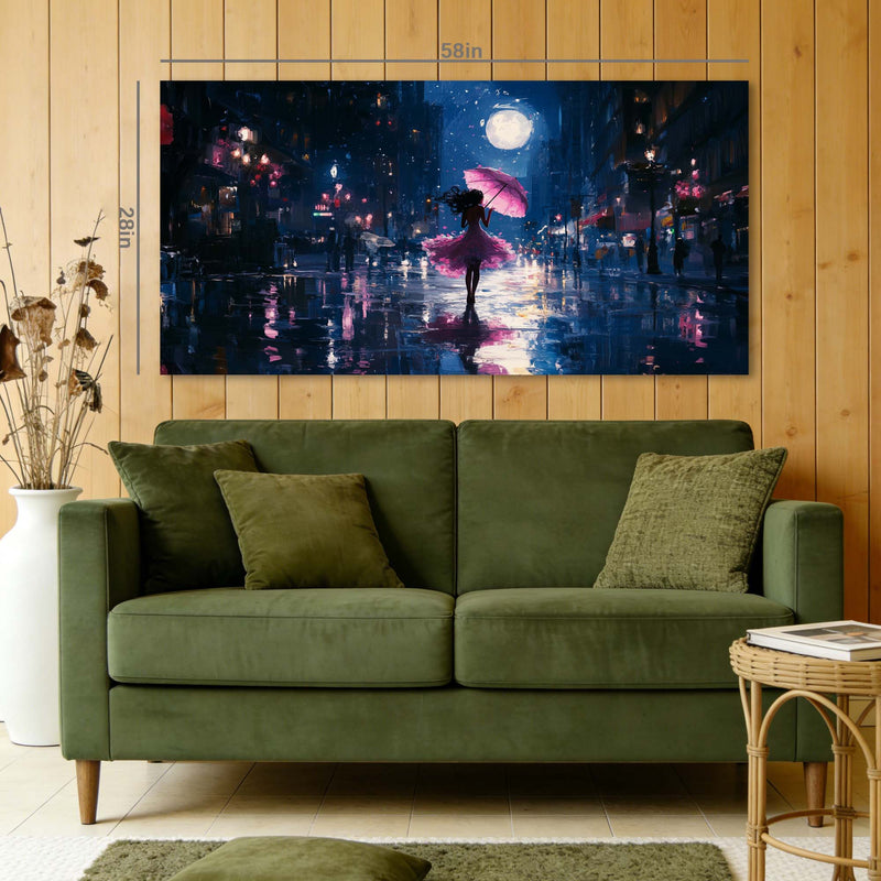 Pink Urban Maps Wall Art for Living Room Canvas Painting Prints Artwork Family Bedroom Office Decor