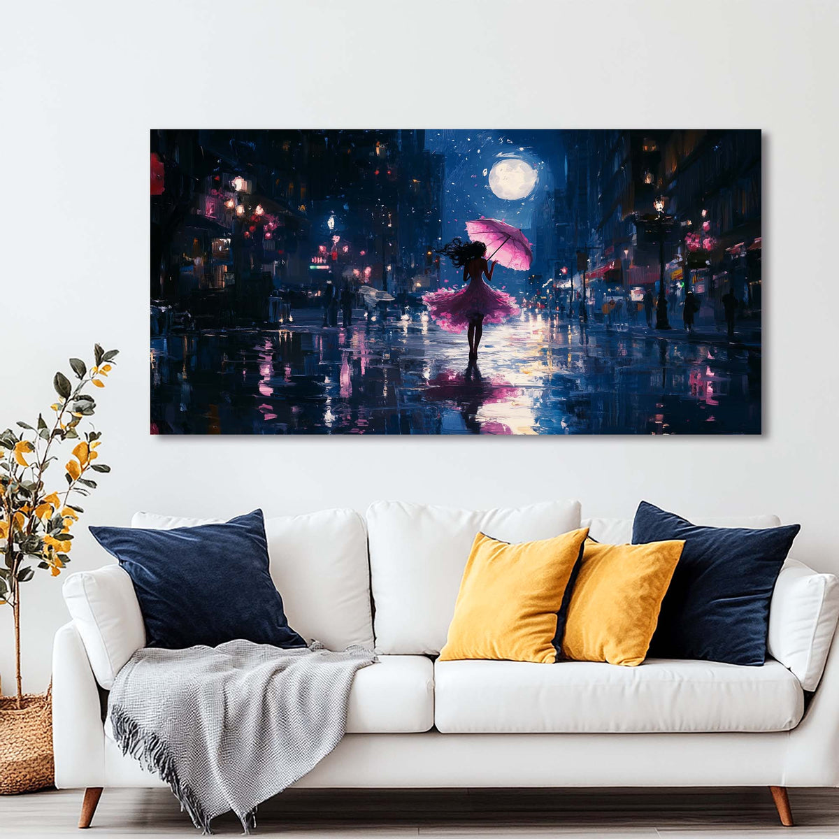 Pink Urban Maps Wall Art for Living Room Canvas Painting Prints Artwork Family Bedroom Office Decor
