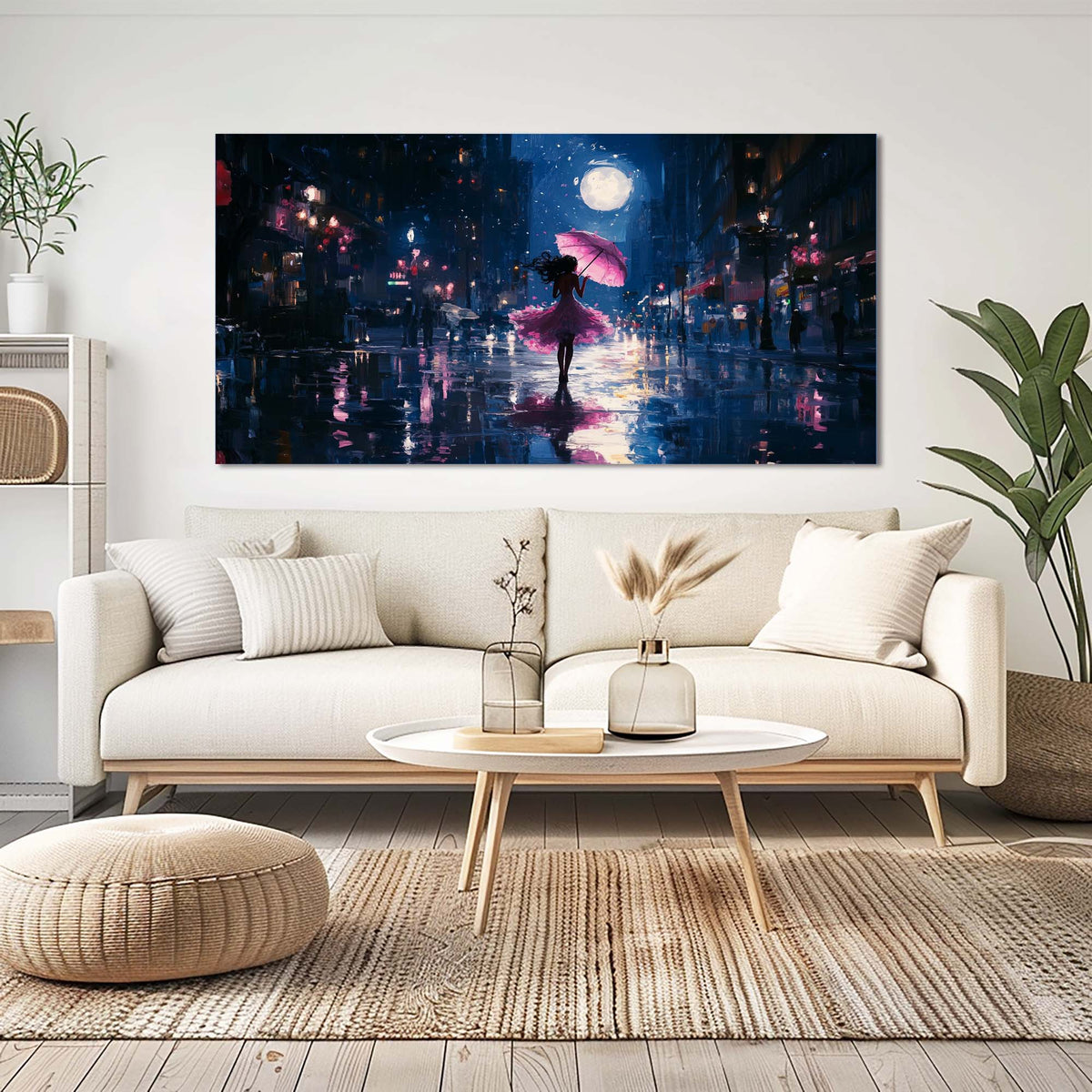 Pink Urban Maps Wall Art for Living Room Canvas Painting Prints Artwork Family Bedroom Office Decor