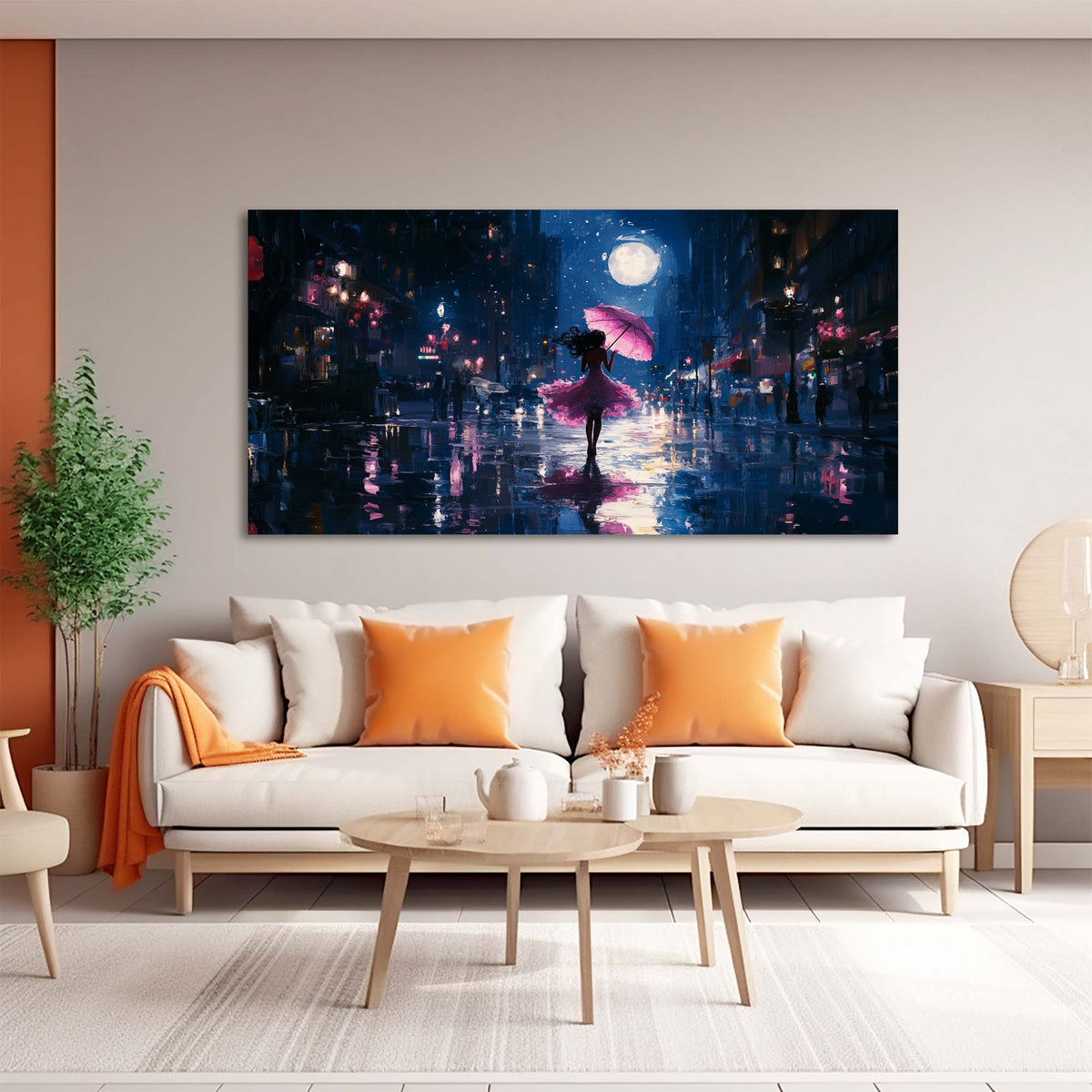 Pink Urban Maps Wall Art for Living Room Canvas Painting Prints Artwork Family Bedroom Office Decor