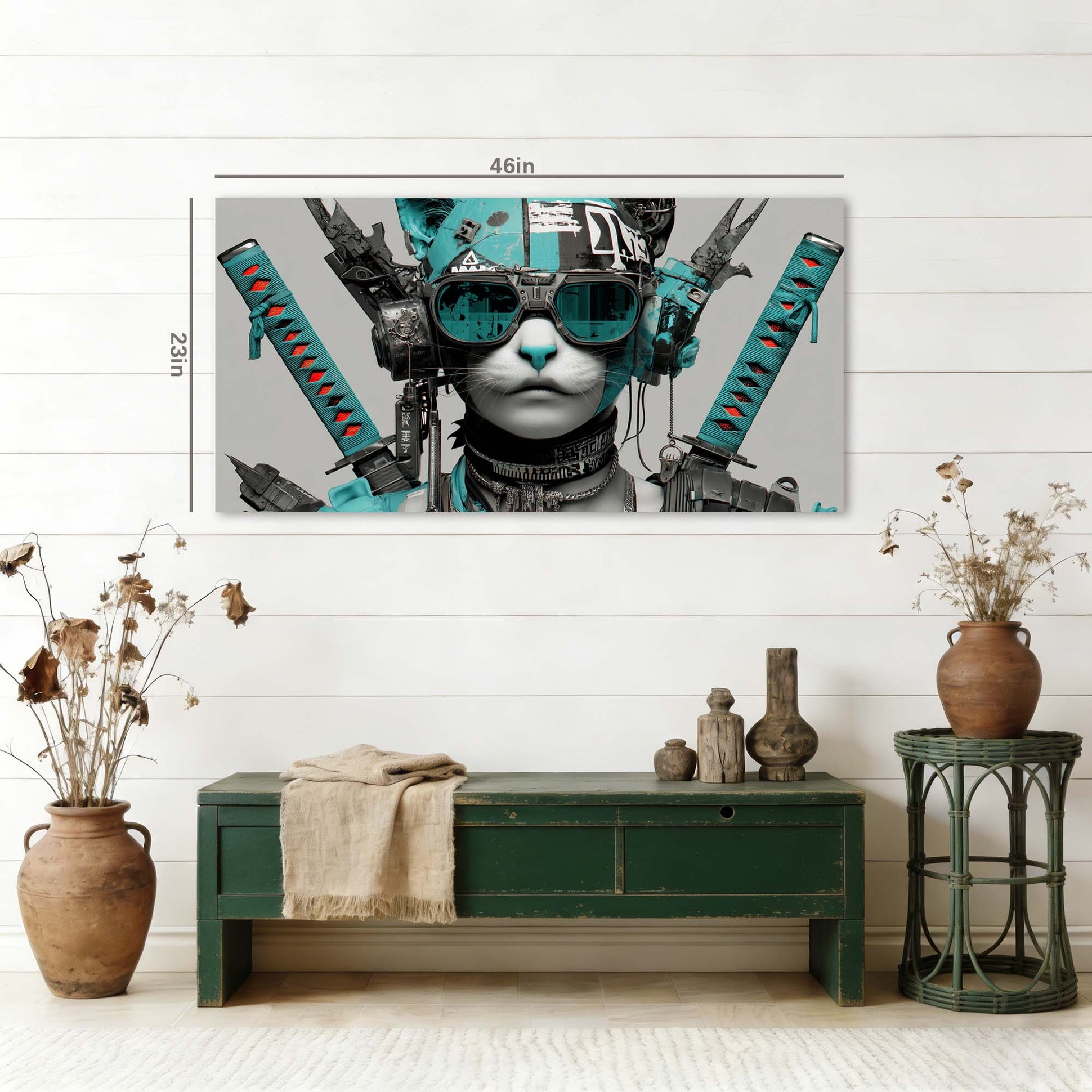 Blue Black and White Abstract Wall Art for Living Room Canvas Painting Prints Artwork Family Bedroom Office Decor