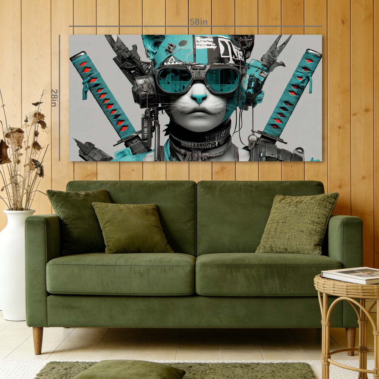 Blue Black and White Abstract Wall Art for Living Room Canvas Painting Prints Artwork Family Bedroom Office Decor