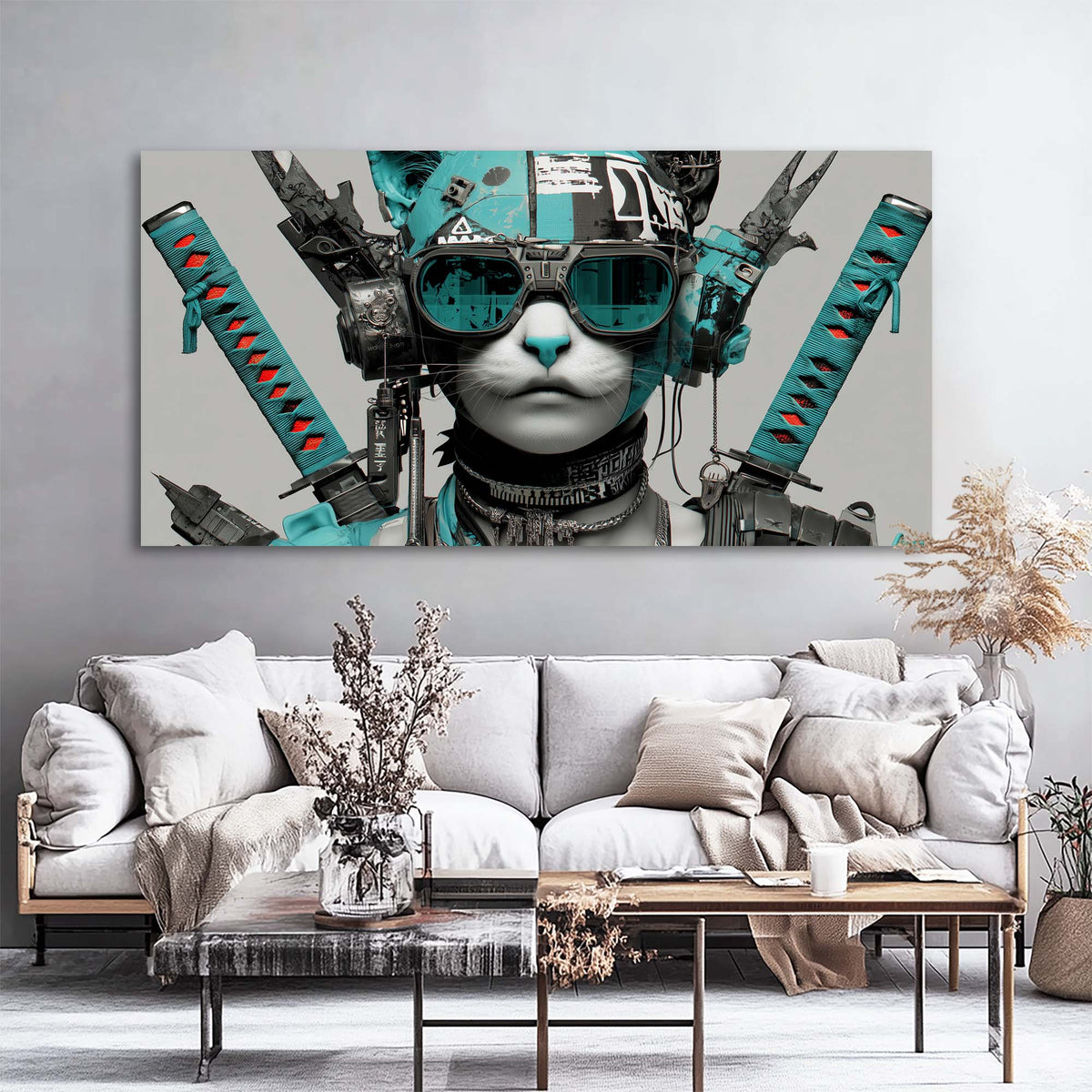 Blue Black and White Abstract Wall Art for Living Room Canvas Painting Prints Artwork Family Bedroom Office Decor