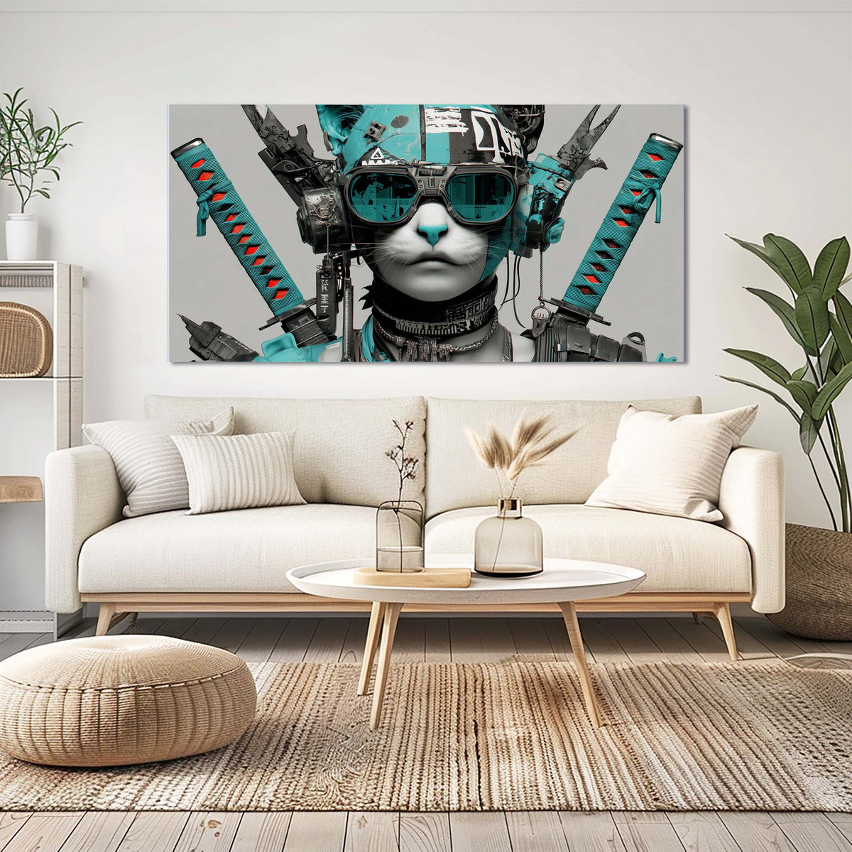 Blue Black and White Abstract Wall Art for Living Room Canvas Painting Prints Artwork Family Bedroom Office Decor
