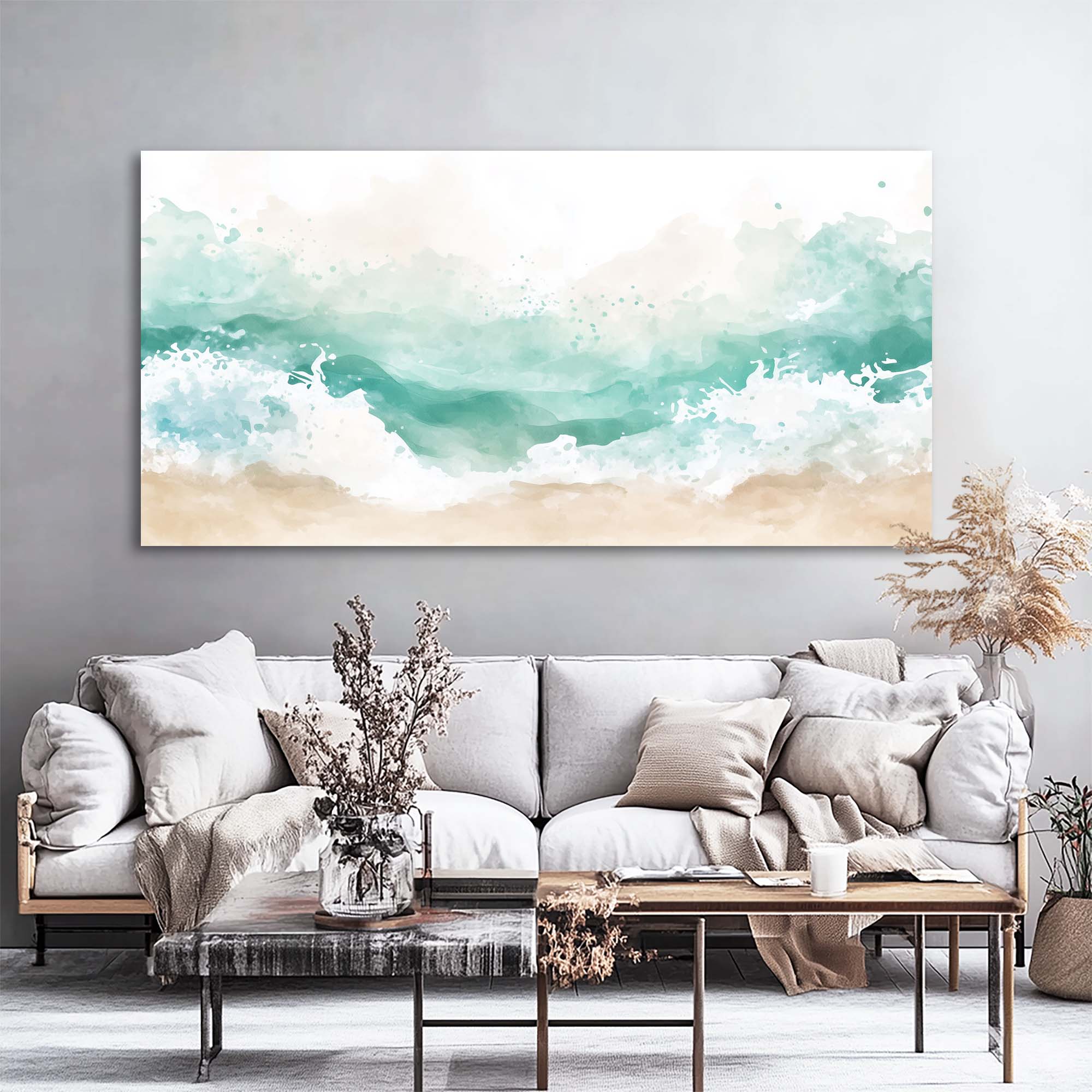 Beige Wildlife Nature Wall Art Modern Canvas Painting Prints Artwork Office Hallway Bedroom Living Room Decor