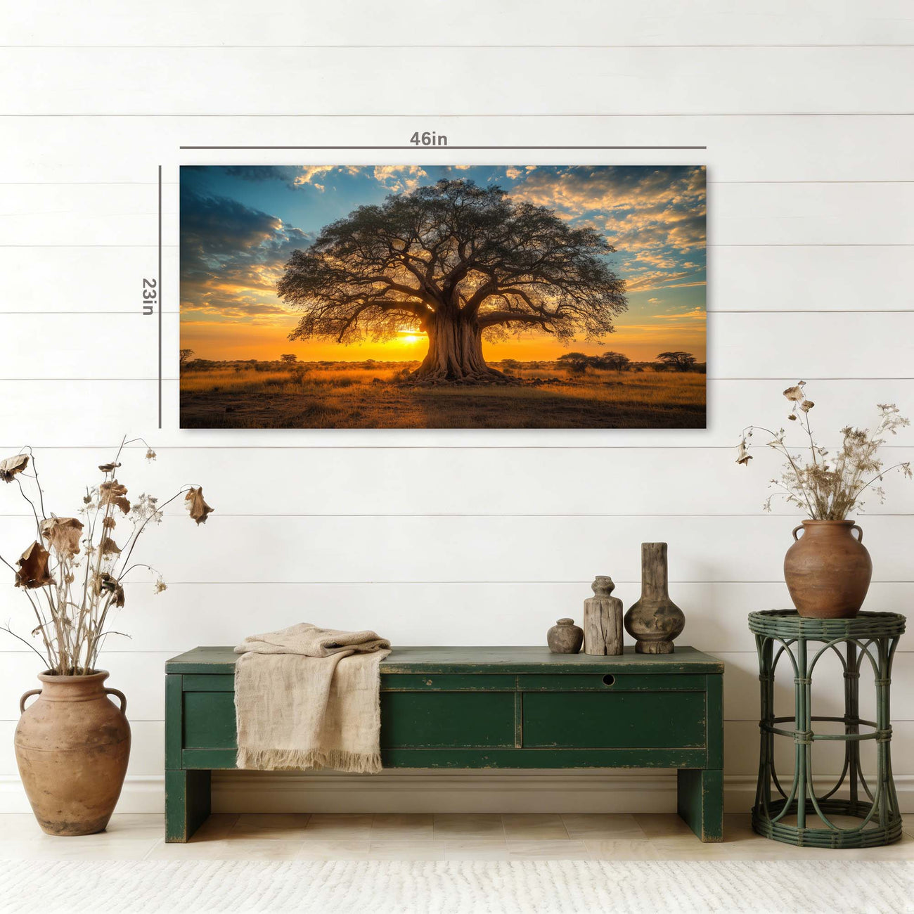Navy Blue Wildlife Nature Canvas Wall Art for Living Room Prints Artwork Bedroom Office Decor