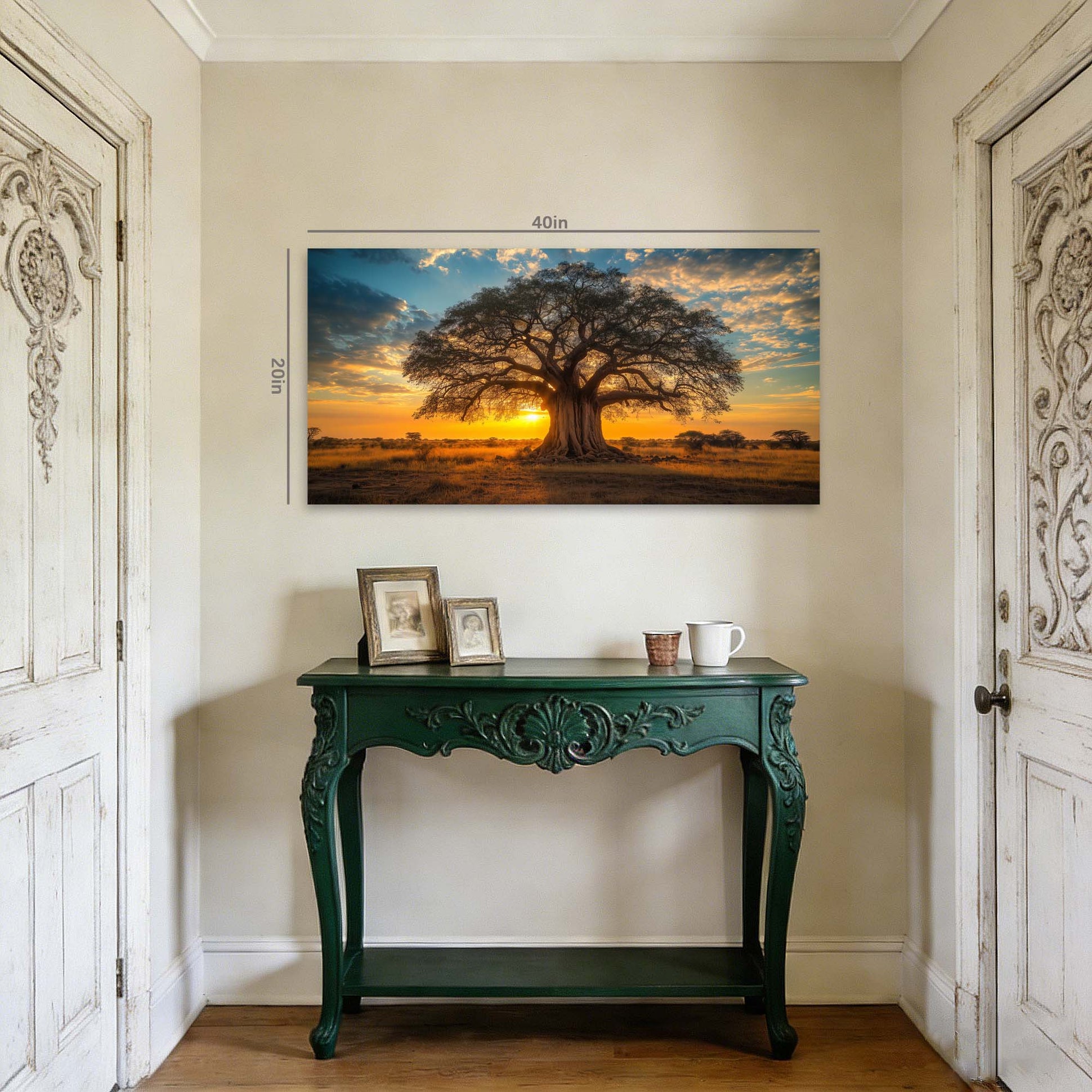 Navy Blue Wildlife Nature Canvas Wall Art for Living Room Prints Artwork Bedroom Office Decor