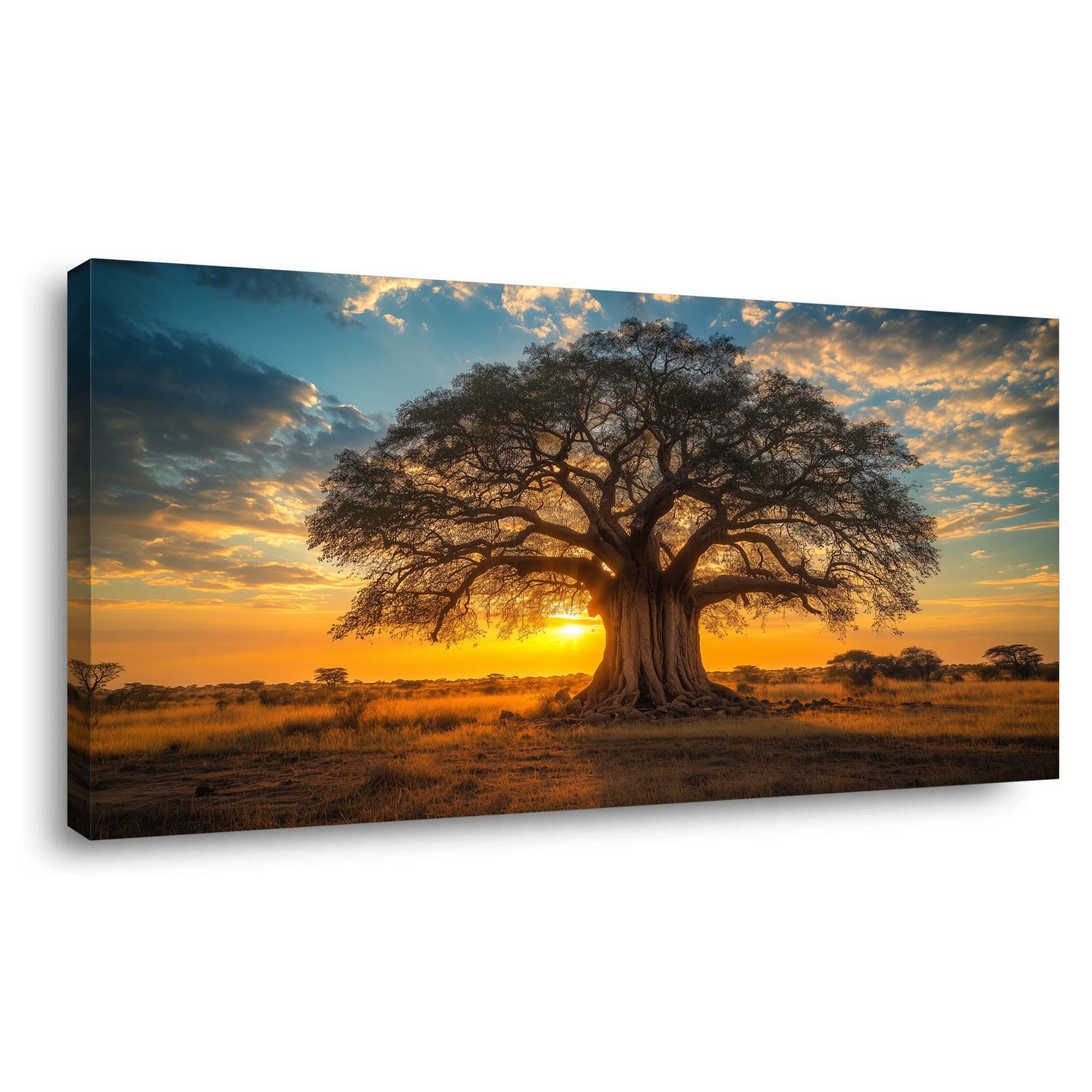 Navy Blue Wildlife Nature Canvas Wall Art for Living Room Prints Artwork Bedroom Office Decor