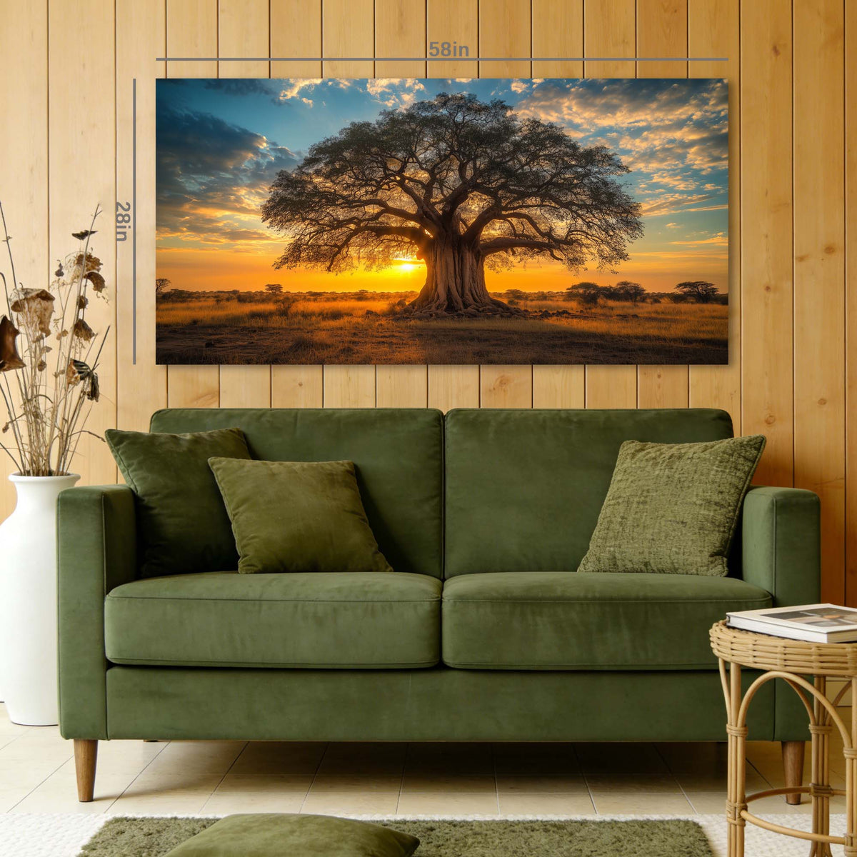 Navy Blue Wildlife Nature Canvas Wall Art for Living Room Prints Artwork Bedroom Office Decor