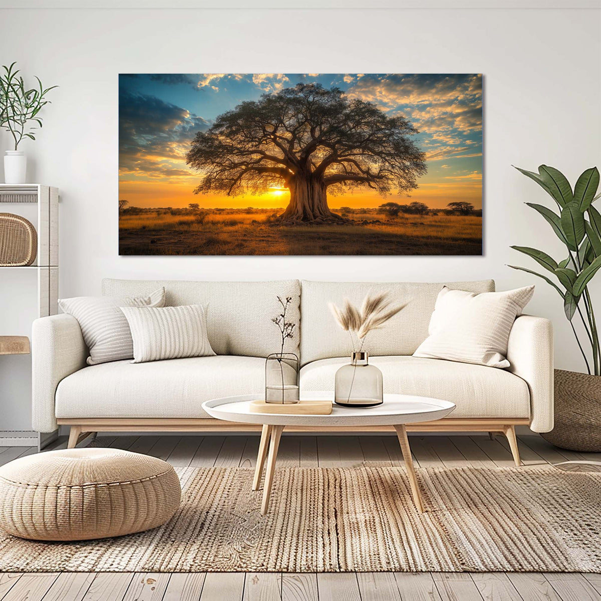 Navy Blue Wildlife Nature Canvas Wall Art for Living Room Prints Artwork Bedroom Office Decor