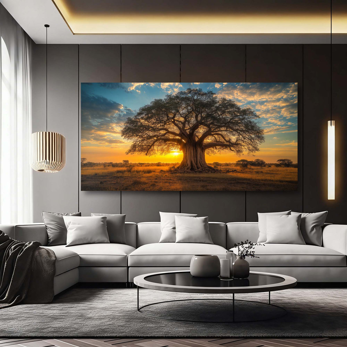 Navy Blue Wildlife Nature Canvas Wall Art for Living Room Prints Artwork Bedroom Office Decor