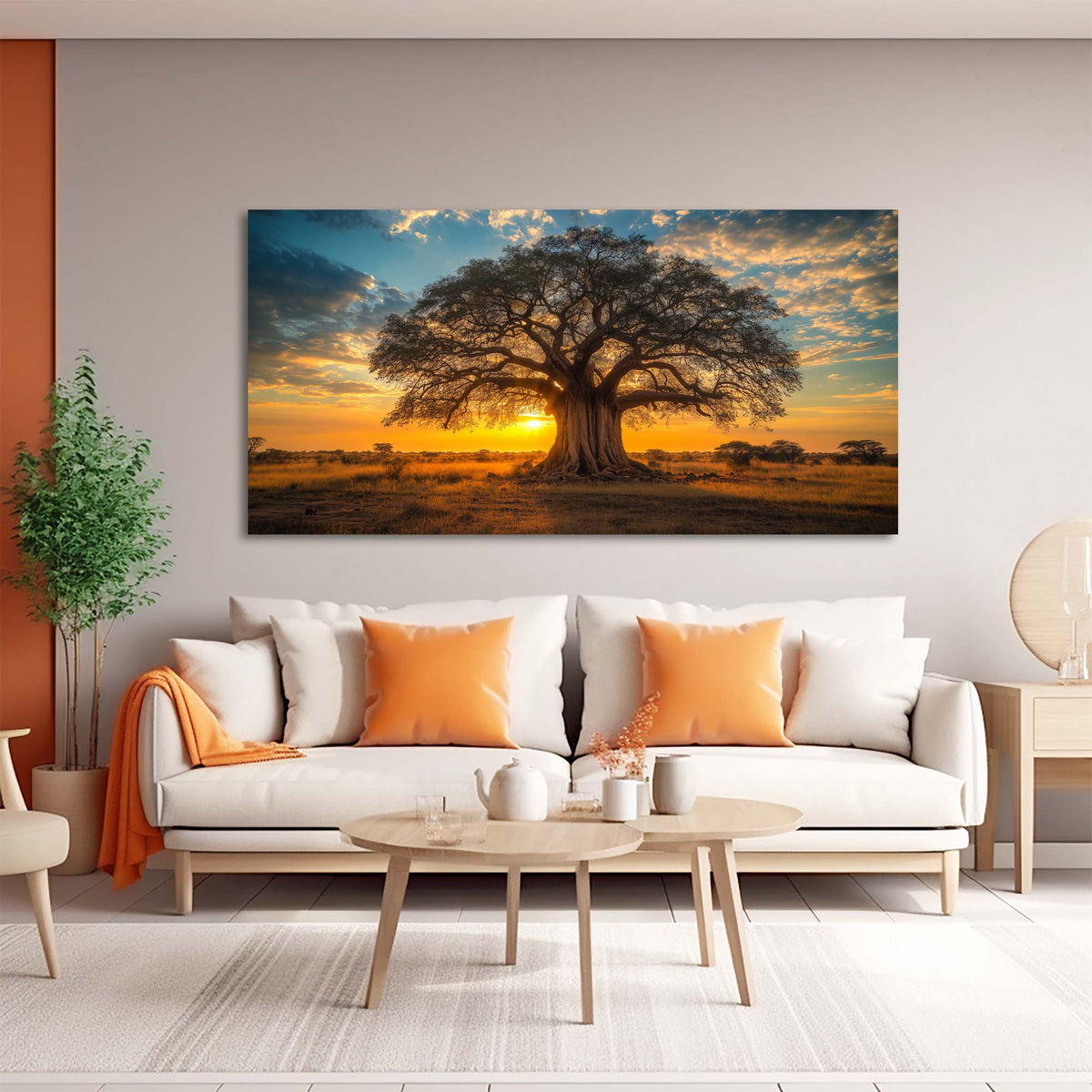 Navy Blue Wildlife Nature Canvas Wall Art for Living Room Prints Artwork Bedroom Office Decor