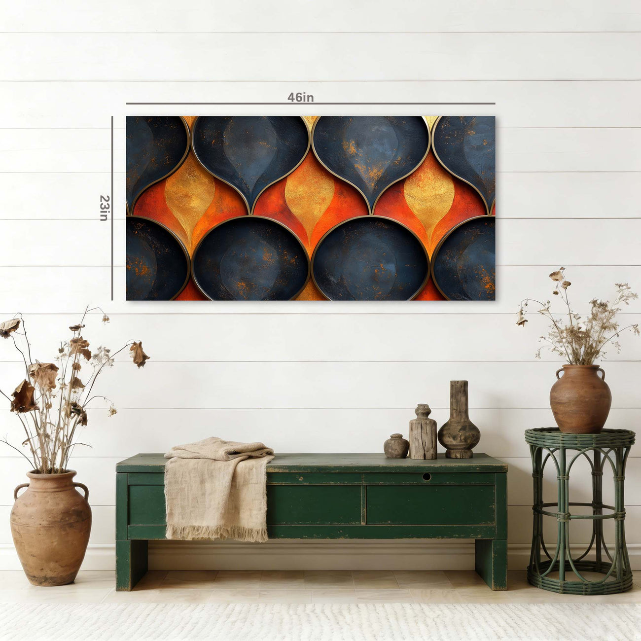 Blue Nature Wall Art for Living Room Canvas Painting Prints Art Deco Artwork Office Bedroom Decor